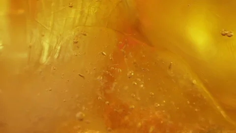 Alcoholic drink with ice cubes in cool glass Stock Footage 96147934