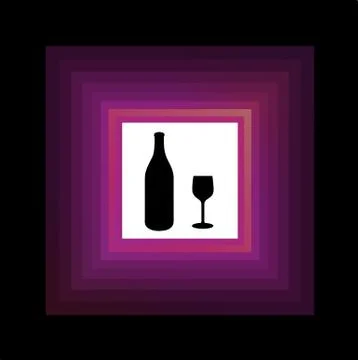 Alcoholic drink logo Stock Illustration