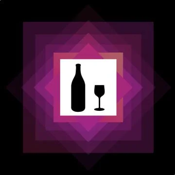 Alcoholic drink logo Stock Illustration