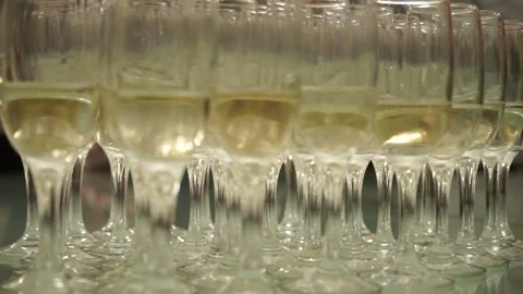 Alcoholic drinks on a tray Stock Footage 159882249