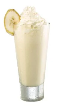 Alcoholic milkshake with cream Stock Photos