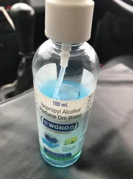 Alcoholic sanitizer Stock Photos
