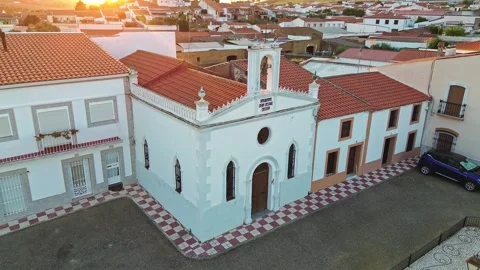 Alconchel, Spain - august 23 2024: Chapel of the Holy Angel in Alconchel Video stock 282909190