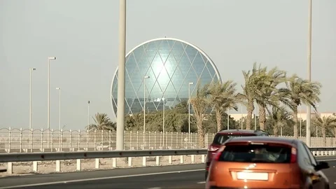 Aldar Headquarters in Dubai Stock Footage 75969409