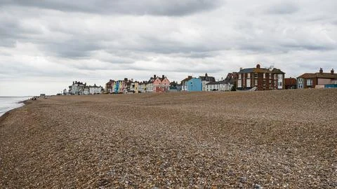 Aldeburgh seafront over the shingle Stock Photos