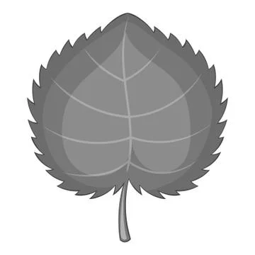 Alder leaf icon monochrome Stock Illustration