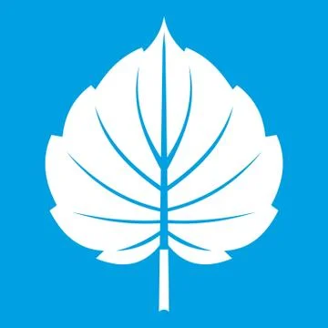 Alder leaf icon white Stock Illustration