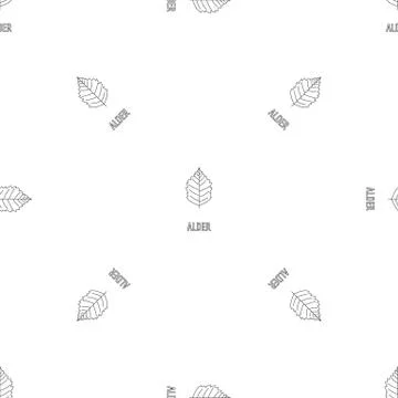 Alder leaf pattern seamless vector Stock Illustration