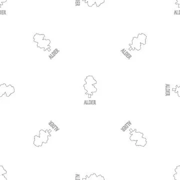 Alder pattern seamless Stock Illustration