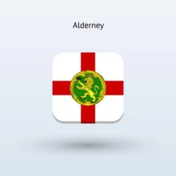 Alderney flag icon 스톡 일러스트