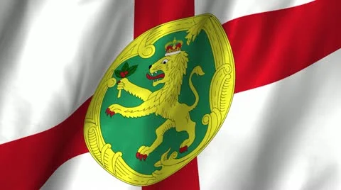 Alderney Waving Flag Video stock 12235937