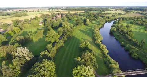 Aldwalk Manor Golf York Countryside UK Stock Footage