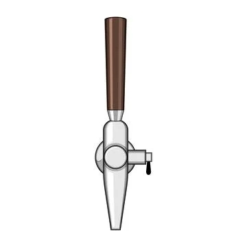 Ale beer tap cartoon vector illustration Stock Illustration