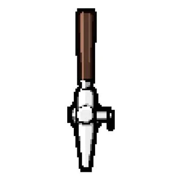 Ale beer tap pixel art vector illustration Stock Illustration