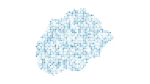 Alegranza dotted digital map. Map of Alegranza with pulsating colored circles... Stock Footage 231080128