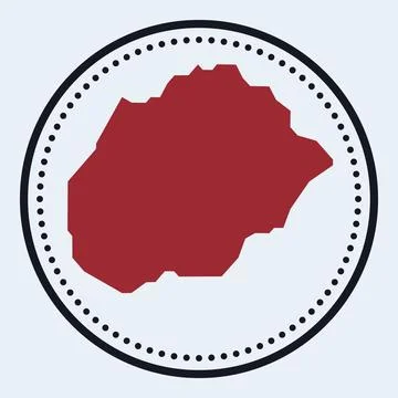 Alegranza round stamp. Round logo with island map and title. Stylish minima.. イラスト素材