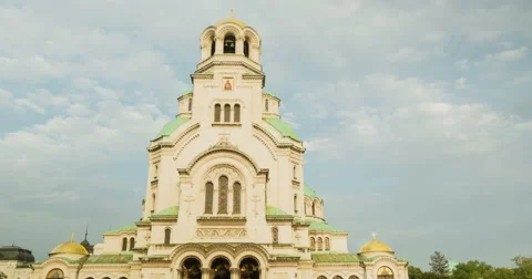 Aleksandar Nevski Cathedral Sofia - Evening Stock Footage 55789630