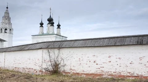 Aleksandrovsky monastery in Suzdal Stock Footage 63398046
