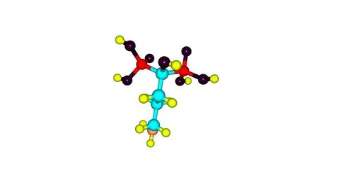 Alendronate sodium molecular structure isolated on white Stock Illustration