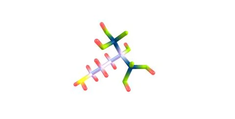 Alendronate sodium molecular structure isolated on white Stock Illustration