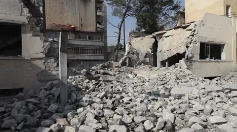 Aleppo Bombing 스톡 동영상 55183124