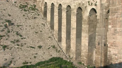 Aleppo citadel, Syria.mp4 Stock Footage 61395436