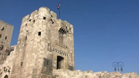Aleppo citadel, Syria.mp4 Stock Footage 61395592