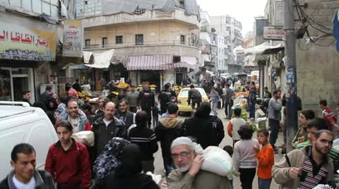 Aleppo Market  Stock Footage 12764029