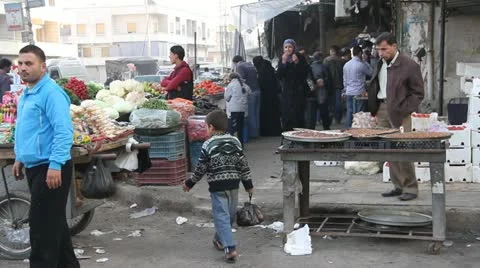 Aleppo Markets  Stock Footage 12747081