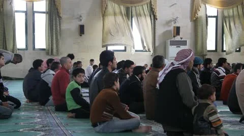 Aleppo Mosque Prayer  Stock Footage 12766672