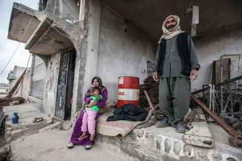 Aleppo - refugees, war Stock Photos