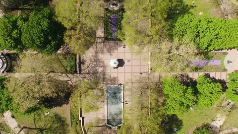 Alerial top down on Rittenhouse Square in Philadelphia daytime 4k Stock Footage 127403988