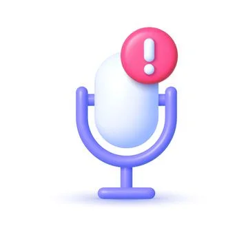 Alert 3d on white background. Message notification icon. Isolated vector Stock Illustration