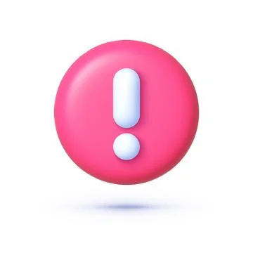 Alert 3d in on white background. Vector illustration Stockillustratie