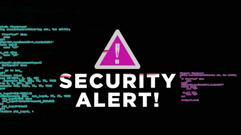 Alert and danger warning modern glitch concept animation Stock Footage 196148204