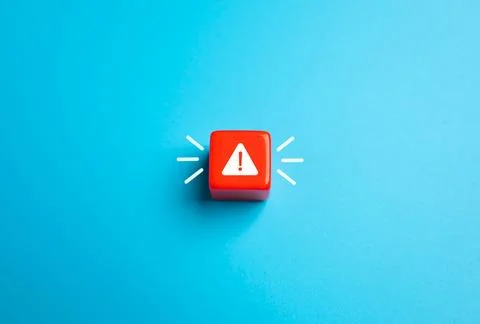 Alert and red warning. Cybersecurity, financial crises, medical emergencies.. Stock Photos