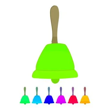 Alert bell vector cartoon graphic 스톡 일러스트