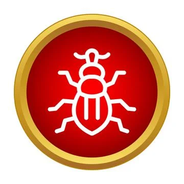 Alert bug malware virus danger concept icon button Stockillustratie