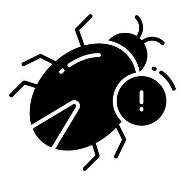 Alert Bug, Protection and security vector icons set cyber computer network .. 스톡 일러스트