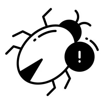 Alert Bug, Protection and security vector icons set cyber computer network .. 스톡 일러스트
