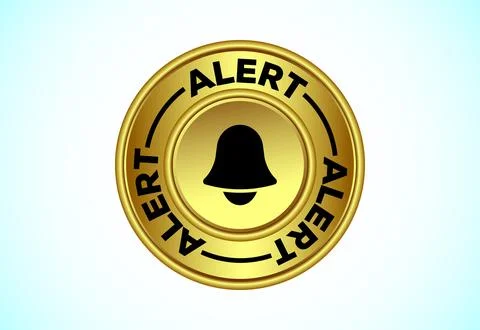 Alert button design illustration. Suitable for mobile app, and website UI d.. 스톡 일러스트