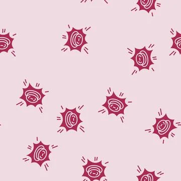 Alert button glyph seamless pattern Stock Illustration