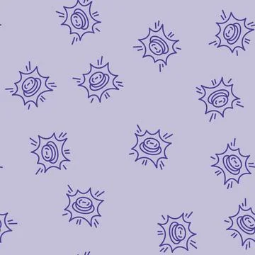 Alert button line seamless pattern Stock Illustration