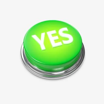 Alert button yes glowing Stock Illustration