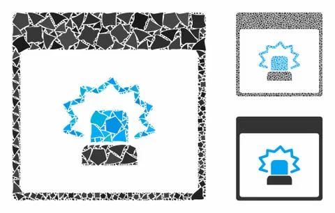 Alert calendar page Composition Icon of Ragged Parts Stock Illustration