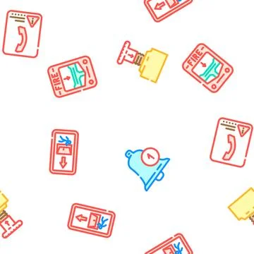 Alert caution error danger vector seamless pattern Stockillustratie