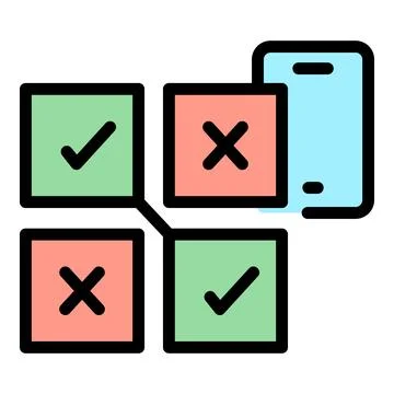 Alert choice icon vector flat Stock Illustration