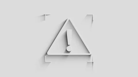 Alert cyber attack symbol 3d with shadow Stock Footage 321739706