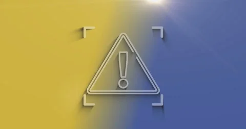 Alert cyber attack symbol 3d with shadow Stock Footage 321739719