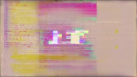 ALERT Cyber Glitch Backgrounds Hacking Effect And Data Distortion Stock Footage 328183727